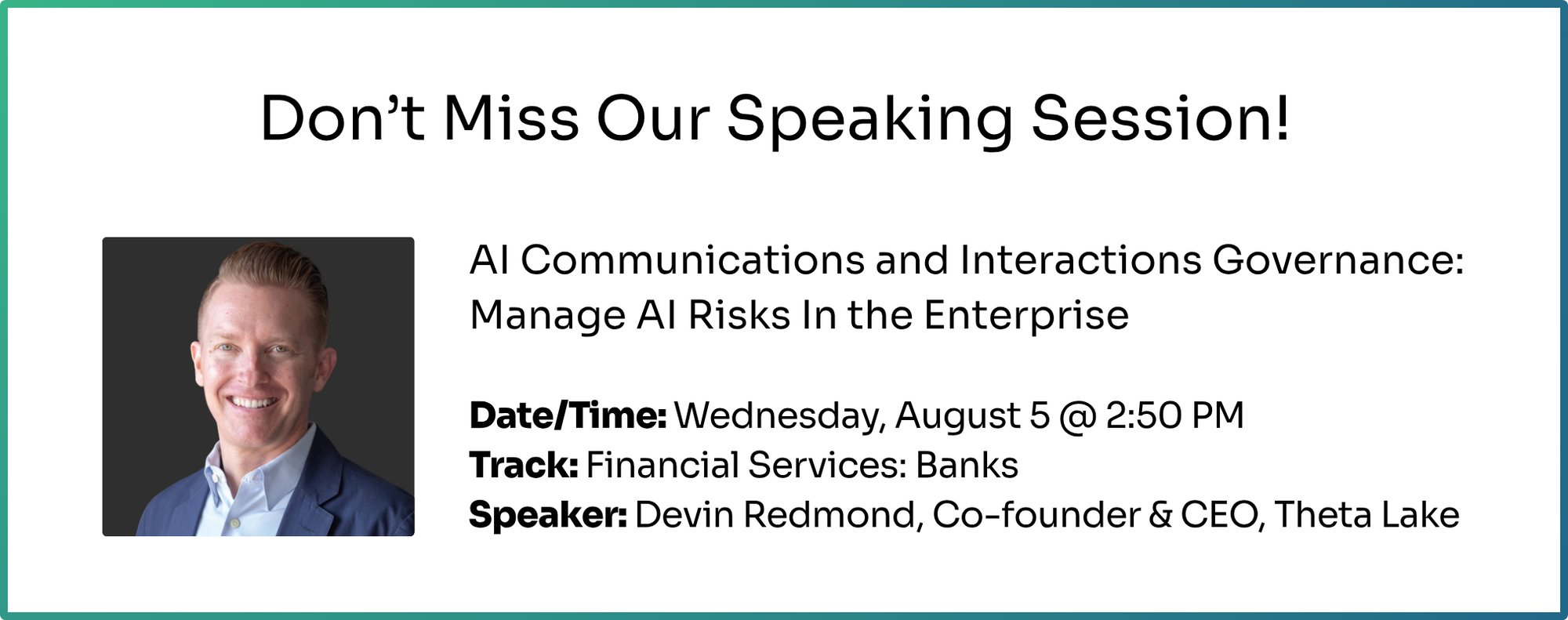 Don't Miss Our Speaking Session at Ai 4 Don't Miss Our Speaking Session at Ai 4