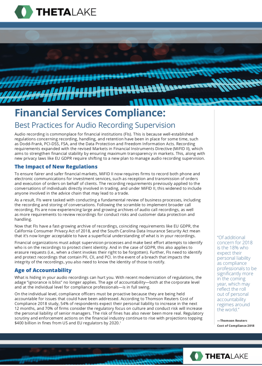 Audio Recording Supervision in Financial Services